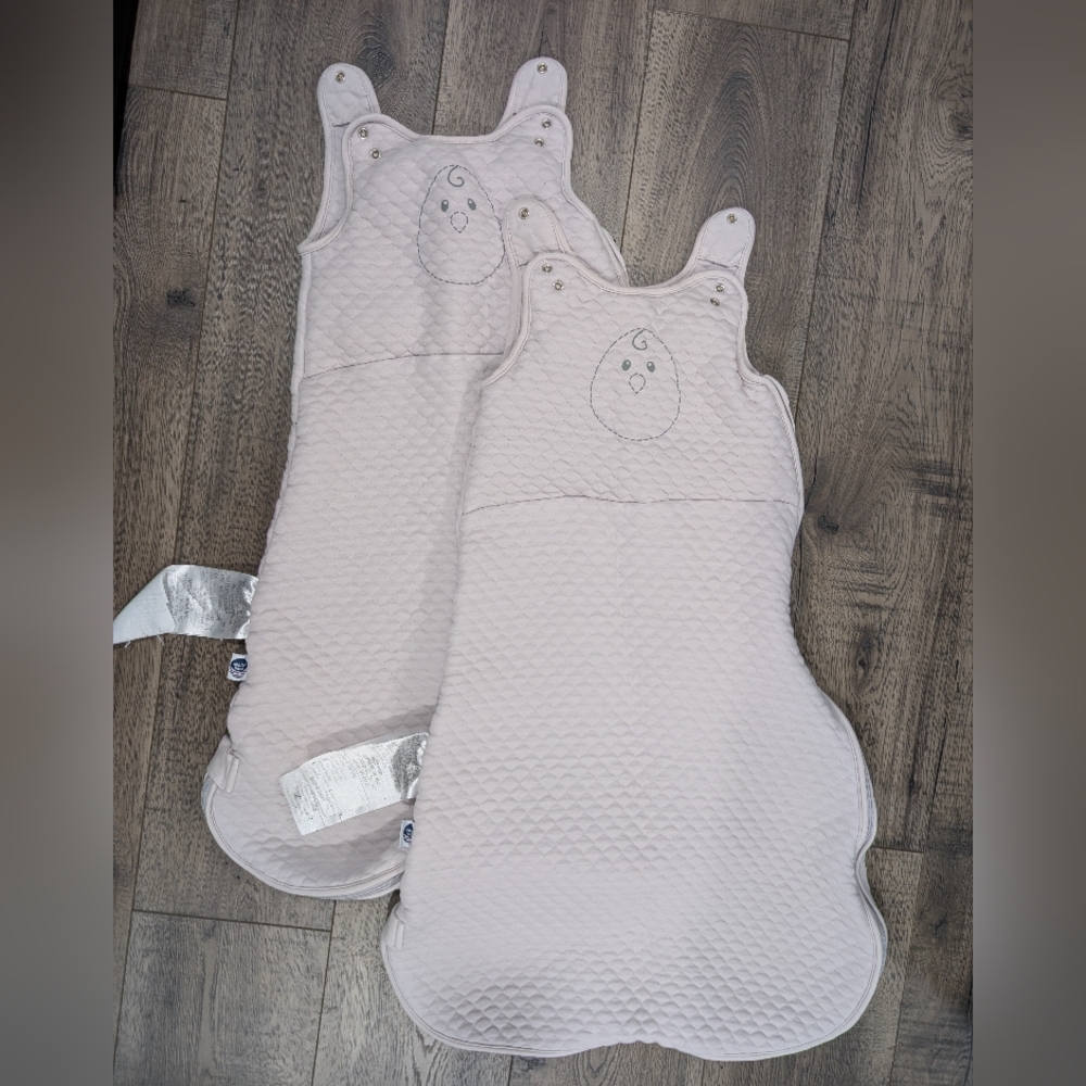 Nested Bean Quilted Baby Sleep Sack in Soft Gray
